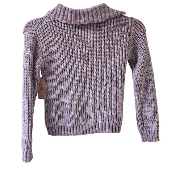 Btween Kids 5 Lilac Chenille Hoodie Sweater Metallic Knit NWT Holiday Cozy - Picture 6 of 10